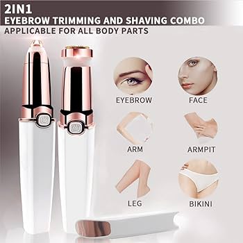 Depilador facial portatil 2 en 1 (cara y cejas)