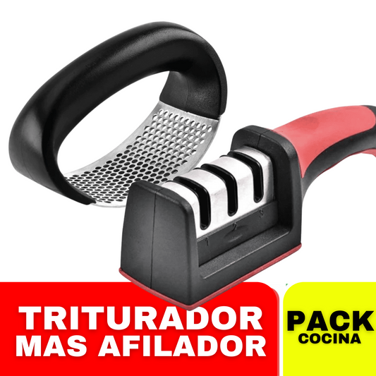 Afilador De Cuchillo Mas Moledor De Ajo