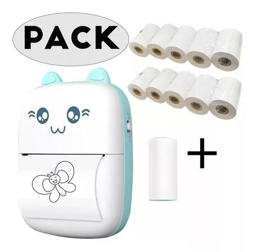 Mini Impresora Térmica Portátil gatito